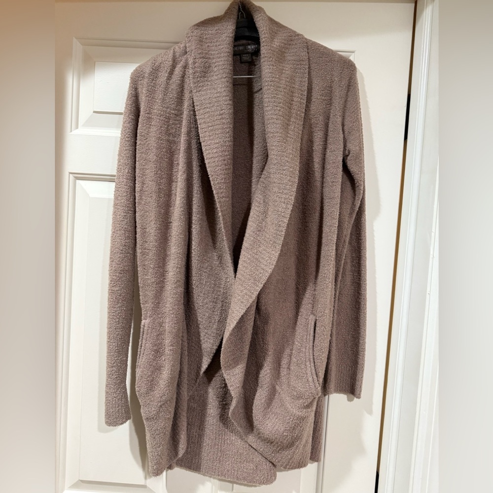 Barefoot Dreams Taupe Open Front Cardigan